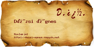 Dézsi Ágnes névjegykártya