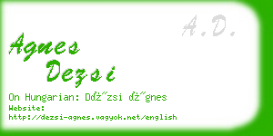 agnes dezsi business card